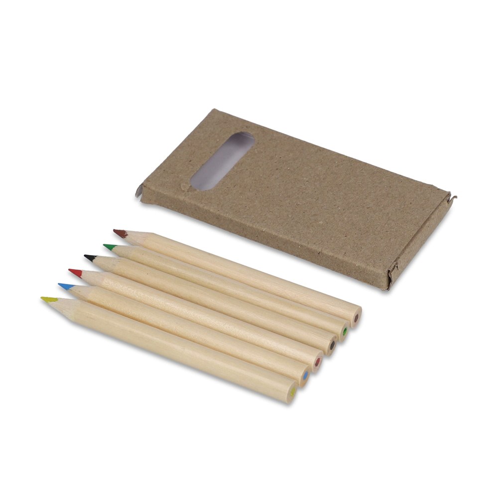 6 Buntstifte in Kraftbox