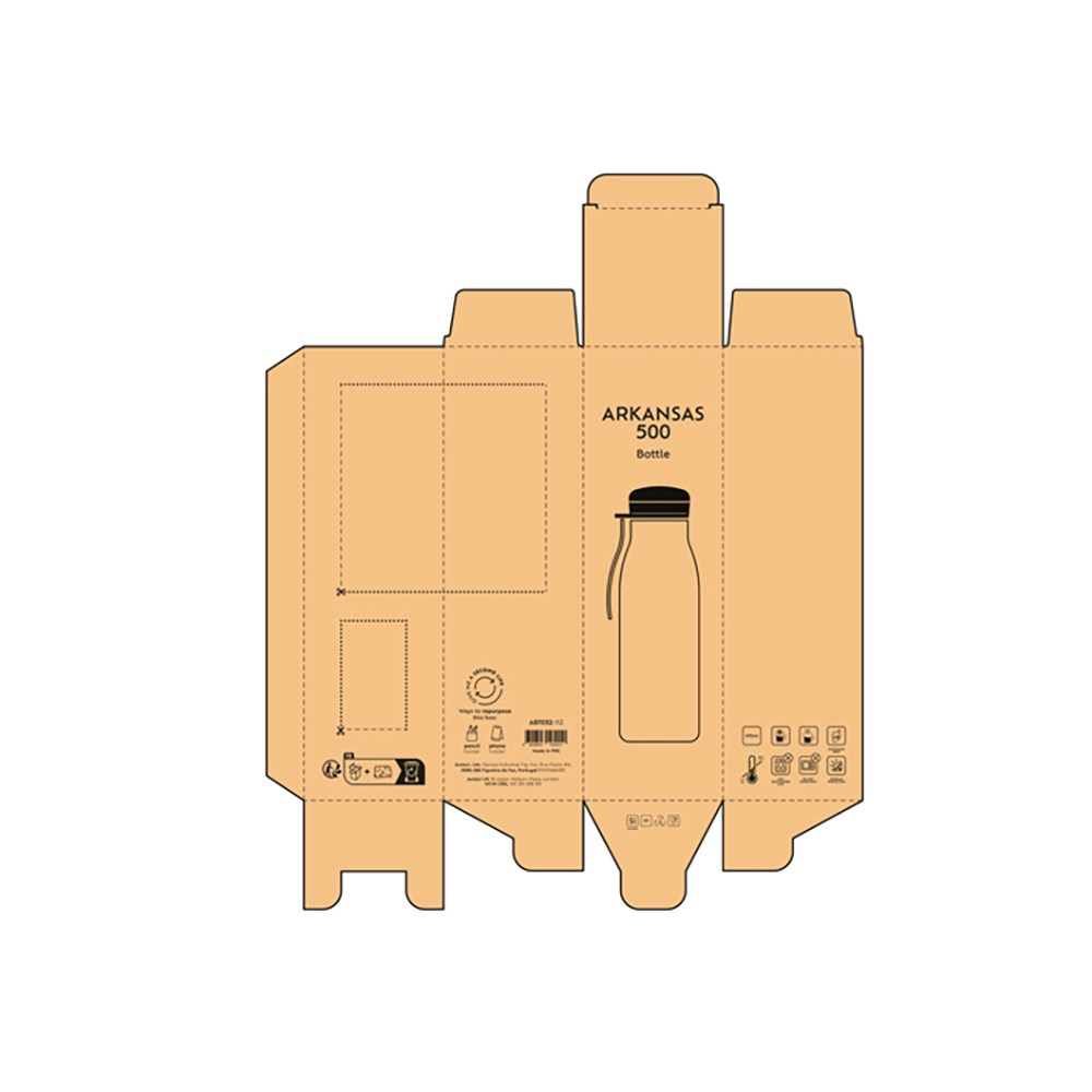 Arkansas 500 Trinkflasche recy. Edelstahl 495ml  - Hellrosa