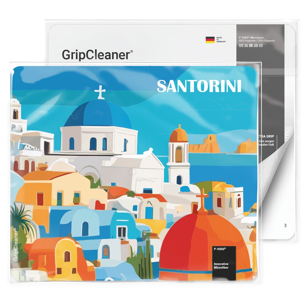 GripCleaner® 4in1 Mousepad 23x20 cm mit Standard-Einlegekarte, All-Inclusive-Paket